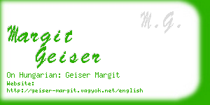 margit geiser business card